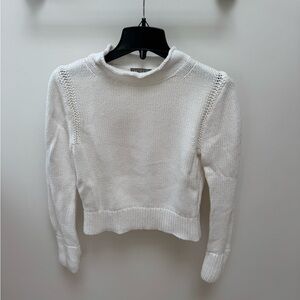 J. Crew White Rollneck Sweater